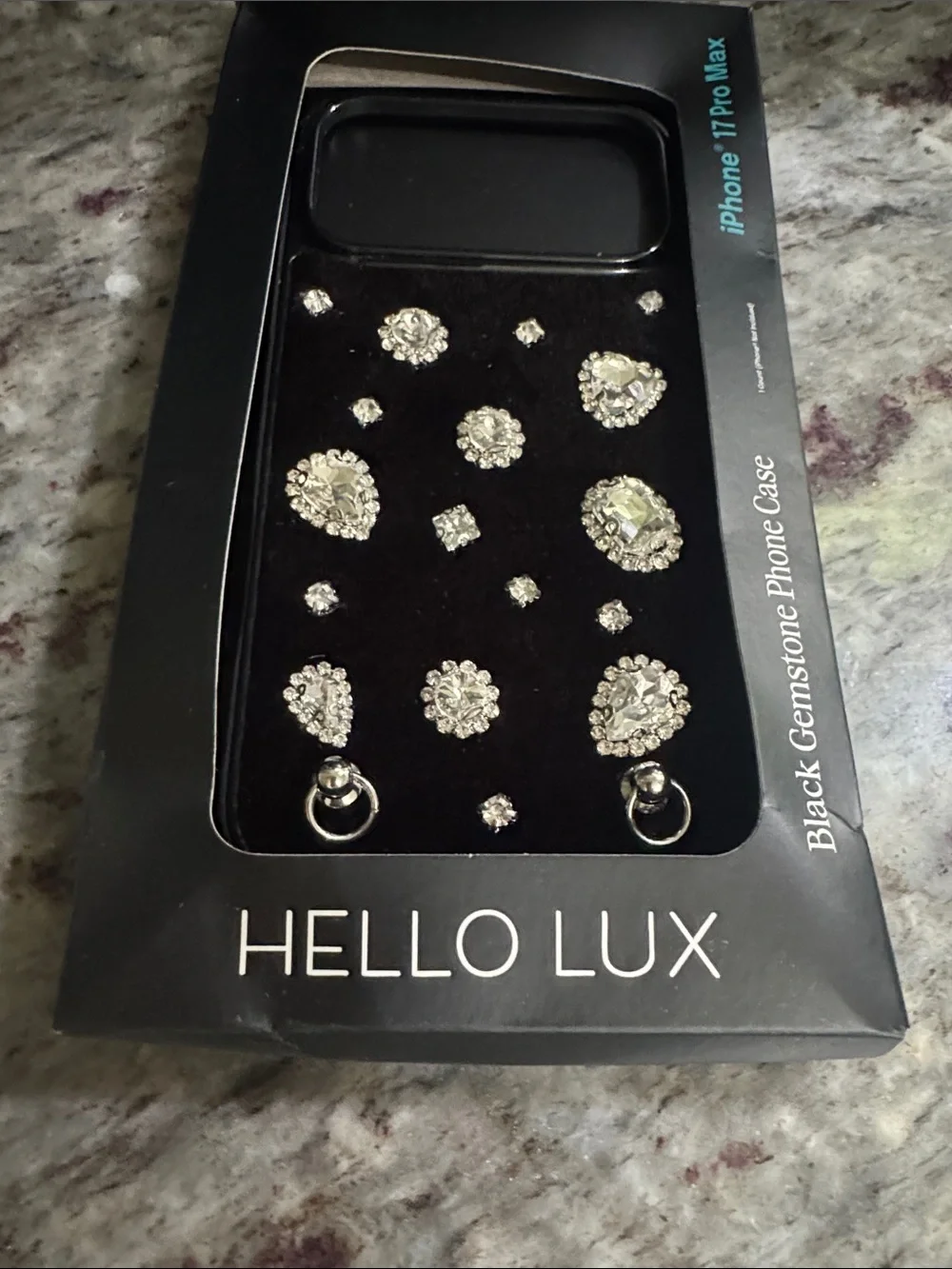 Black Gemstone iPhone 17 Pro Max Case